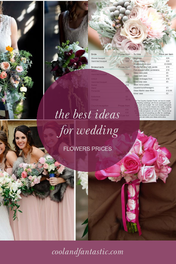 Wedding Flowers Prices List Uk